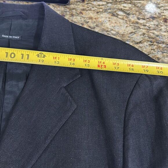 Davis For Men Vestimenta Chicago Linen Black Single Breasted Blazer Size 42 R - Picture 10 of 13